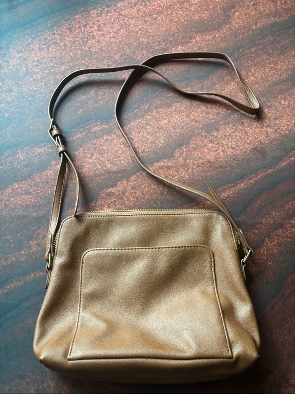 Universal Thread Tan/Brown Leather Crossbody Bag